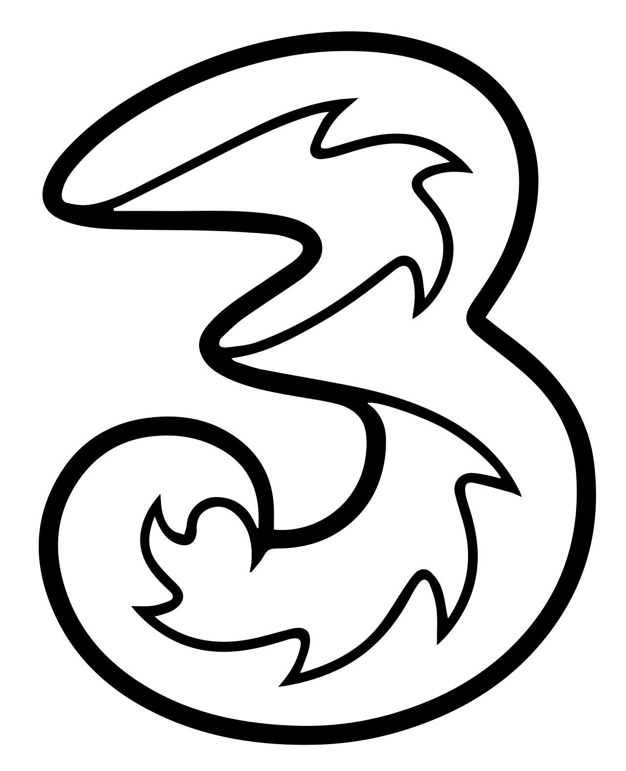 Three(Telecommunications) logo